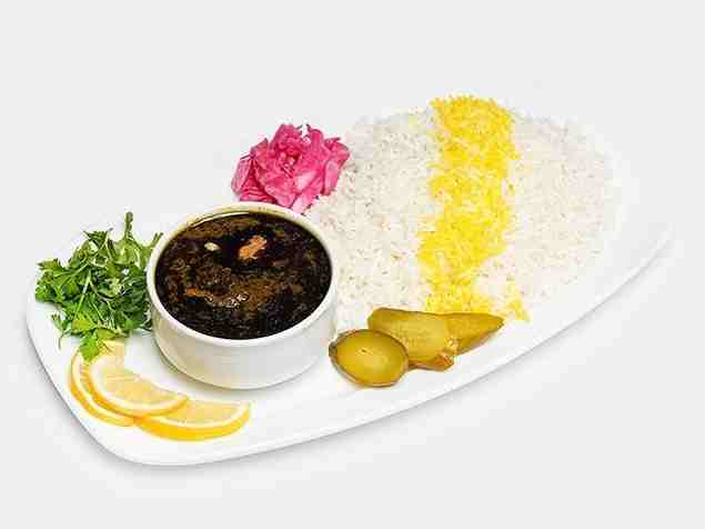 Ghormeh Sabzi Stew with Steamed Rice