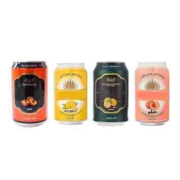 Tropical-flavored canned non-alcoholic malt beverage